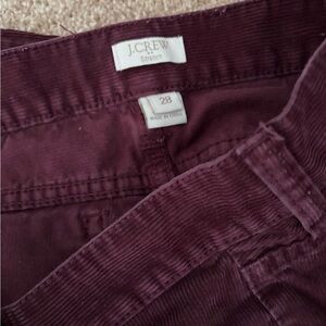 J.Crew Burgundy Corduroy Trousers
